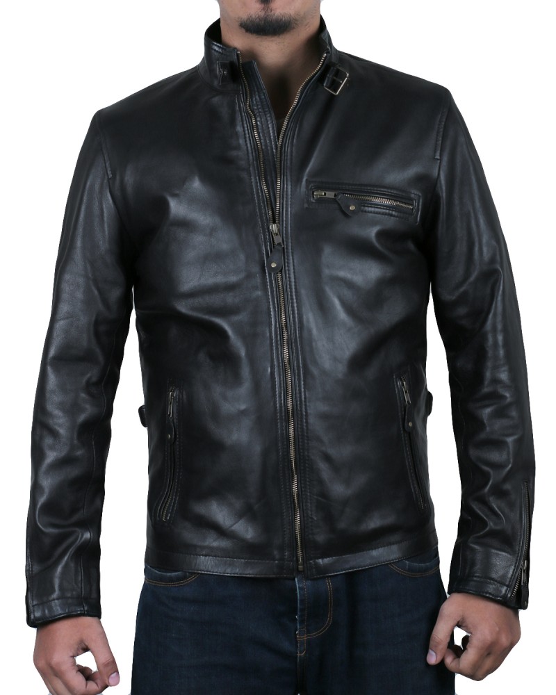 Laverapelle Men's Genuine Lambskin Leather Jacket (Racer Jacket) - 1501048