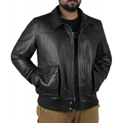 Laverapelle Men's Genuine Lambskin Leather Jacket (Flight Jacket) - 1501066