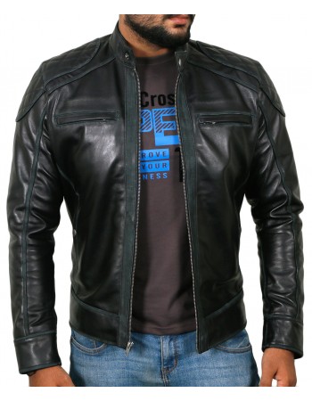 Laverapelle Men's Genuine Lambskin Leather Jacket (Fencing Jacket) - 1501110