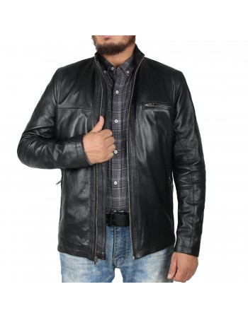 Laverapelle Men's Genuine Lambskin Leather Jacket (Classic Jacket) - 1501135