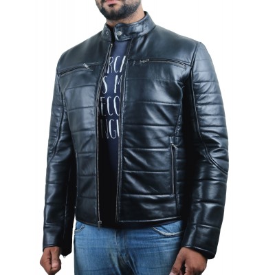 Laverapelle Men's Genuine Lambskin Leather Jacket (Racer Jacket) - 1501139