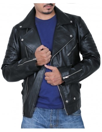 Laverapelle Men's Genuine Lambskin Leather Jacket (Rocker Jacket) - 1501142