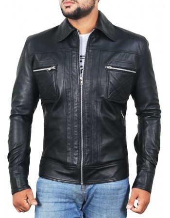Laverapelle Men's Genuine Lambskin Leather Jacket (Classic Jacket) - 1501153