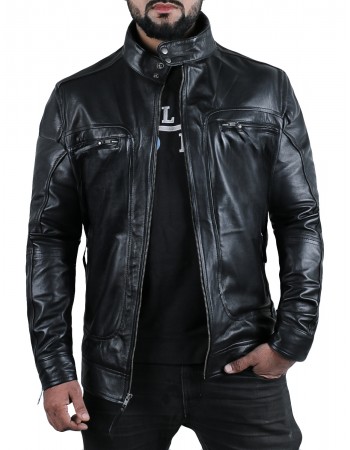 Laverapelle Men's Genuine Lambskin Leather Jacket (Classic Jacket) - 1501196