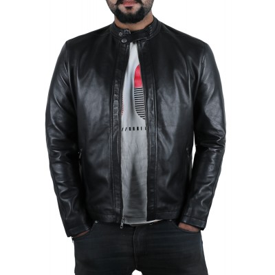 Laverapelle Men's Genuine Lambskin Leather Jacket (Classic Jacket) - 1501227