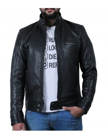 Laverapelle Men's Genuine Cowhide Leather Jacket (Classic Jacket) - 1501283
