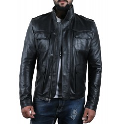 Laverapelle Men's Genuine Lambskin Leather Jacket (Field Jacket) - 1501287