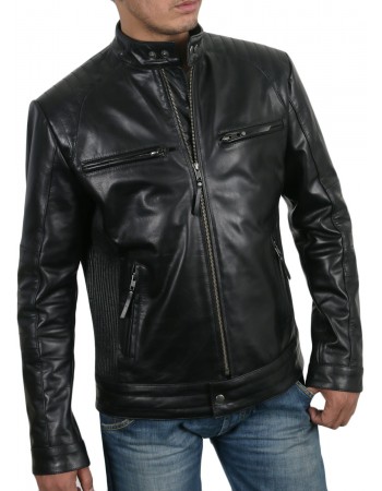 Laverapelle Men's Genuine Lambskin Leather Jacket (Fencing Jacket) - 1501309