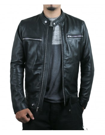 Laverapelle Men's Genuine Lambskin Leather Jacket (Racer Jacket) - 1501316