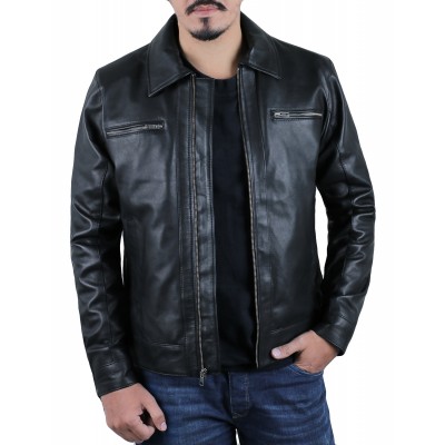 Laverapelle Men's Genuine Lambskin Leather Jacket (Aviator Jacket) - 1501336