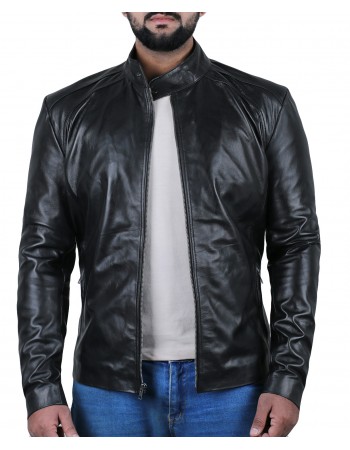 Laverapelle Men's Genuine Lambskin Leather Jacket (Racer Jacket) - 1501343
