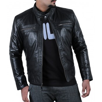 Laverapelle Men's Genuine Lambskin Leather Jacket (Fencing Jacket) - 1501344