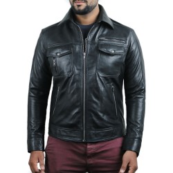 Laverapelle Men's Genuine Lambskin Leather Jacket (Regal Jacket) - 1501375