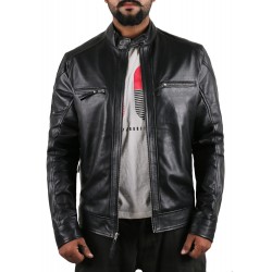 Laverapelle Men's Genuine Lambskin Leather Jacket (Racer Jacket) - 1501394