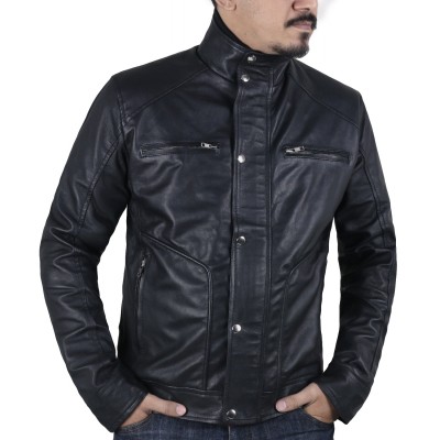 Laverapelle Men's Genuine Lambskin Leather Jacket (Fencing Jacket) - 1501482