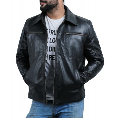 Laverapelle Men's Genuine Lambskin Leather Jacket (Aviator Jacket) - 1501487