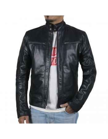 Laverapelle Men's Genuine Cowhide Leather Jacket (Racer Jacket) - 1501500