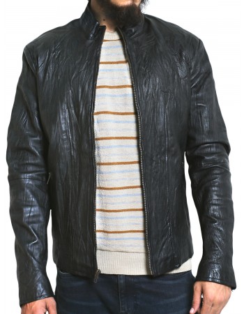 Laverapelle Men's Genuine Lambskin Leather Jacket (Black, Racer Jacket) - 1501520