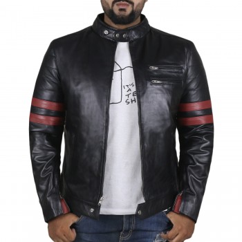 Laverapelle Men's Genuine Lambskin Leather Jacket (Racer Jacket) - 1501535