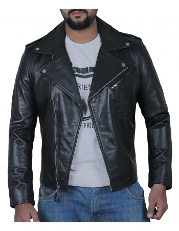Laverapelle Men's Genuine Cowhide Leather Jacket (Double Rider Jacket) - 1501546