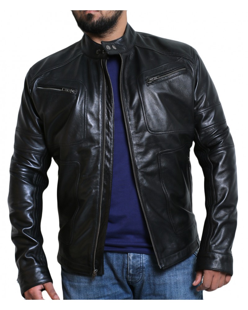 Laverapelle Men's Genuine Lambskin Leather Jacket (Fencing Jacket) - 1501568