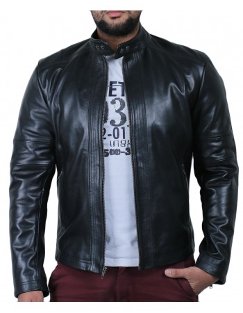 Laverapelle Men's Genuine Cowhide Leather Jacket (Racer Jacket) - 1501606