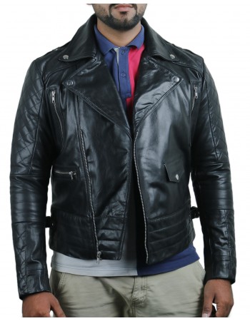 Laverapelle Men's Genuine Cowhide Leather Jacket (Double Rider Jacket) - 1501612