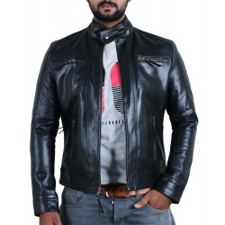 Laverapelle Men's Genuine Cowhide Leather Jacket (Racer Jacket) - 1501625
