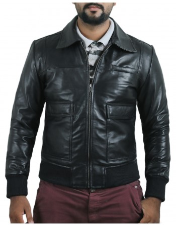 Laverapelle Men's Genuine Lambskin Leather Jacket (Bomber Jacket) - 1501629