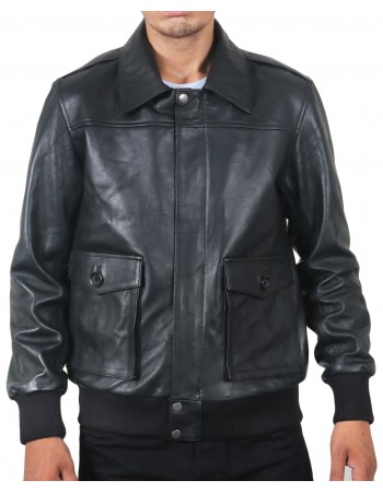 Laverapelle Men's Genuine Lambskin Leather Jacket (Aviator Jacket) - 1501644