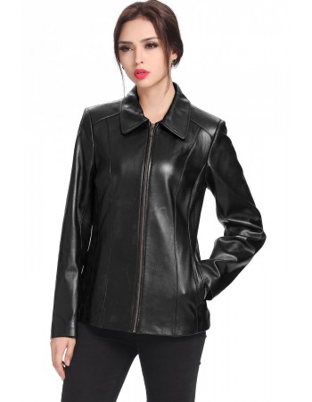 Laverapelle Women's Genuine Lambskin Leather Coat (Classic Coat) - 1521659 Laverapelle Women's Genuine Lambskin Leather Coat (Classic Coat) - 1521659