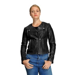 Laverapelle Women's Genuine Lambskin Leather Jacket (Double Rider Jacket) - 1521665