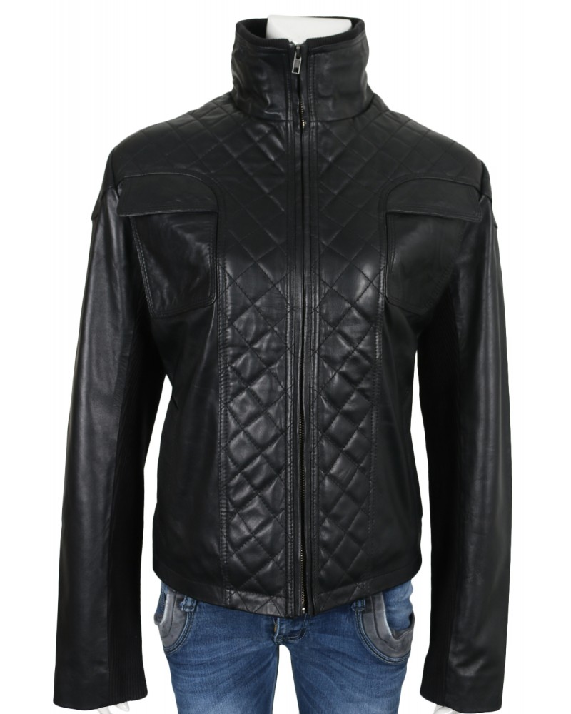 Laverapelle Women's Genuine Lambskin Leather Jacket (Quilted Jacket) - 1521728