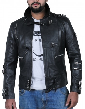 Laverapelle Men's Michael Jackson 'BAD' Stylish Music Leather Jacket (Fencing Jacket) - 1501768 Laverapelle Men's Michael Jackson 'BAD' Stylish Music Leather Jacket (Fencing Jacket) - 1501768