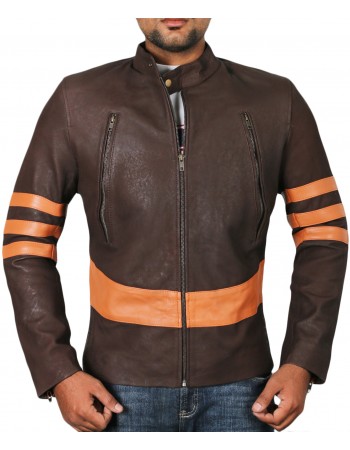 Laverapelle X-Men: Wolverine Logan Hugh Jackman Sheep Leather Jacket (Racer Jacket) - 1501799