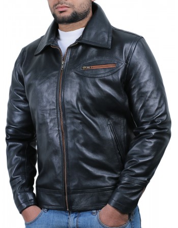Laverapelle Men's Genuine Lambskin Leather Jacket (Classic Jacket) - 1501811