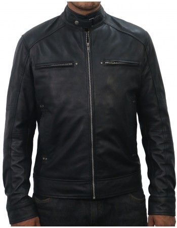 Laverapelle Men's Genuine Lambskin Leather Jacket (Racer Jacket) - 1501812