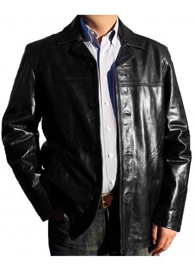 Laverapelle Men's Genuine Cowhide Leather Coat (Classic Coat) - 1502832