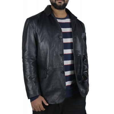 Laverapelle Men's Genuine Lambskin Leather Coat (Blazer Coat) - 1502834