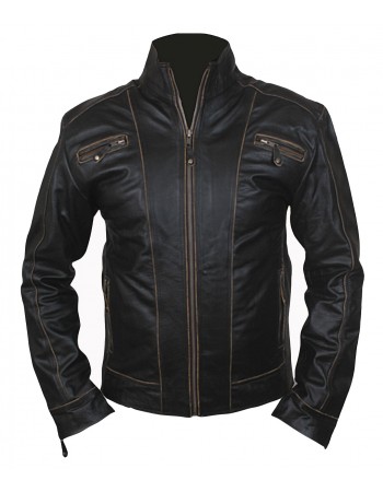 Laverapelle Men's RIVET Biker Leather Jacket With Distressed Faded Seams (Fencing Jacket) - 1501810 Laverapelle Men's RIVET Biker Leather Jacket With Distressed Faded Seams (Fencing Jacket) - 1501810