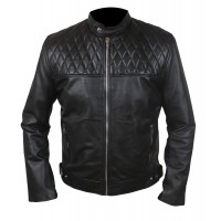 Laverapelle Men's Quilted Top Genuine Real Sheep Leather Fashion Jacket (Racer Jacket) - 1501788