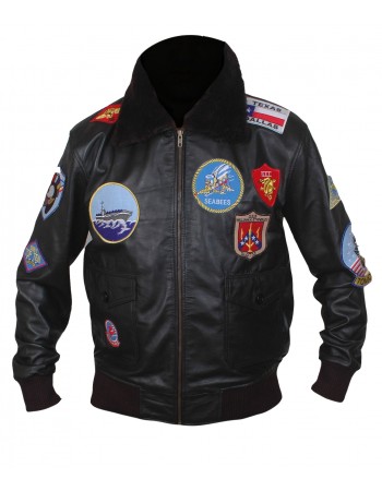 Laverapelle Men's Top Gun A2 Jet Fighter Bomber Pilot Leather Jacket (Flight Jacket) - 1501771