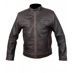 Laverapelle Men's Contraband Mark Wahlbergs Movie Cowhide Leather Jacket (Racer Jacket) - 1501797