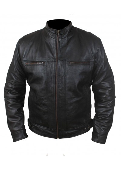 Laverapelle Men's Genuine Lambskin Leather Jacket (Racer Jacket) - 1501791