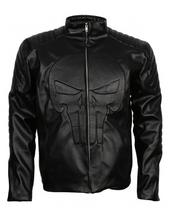 Laverapelle Men's Punisher Frank Castle Skull Synthetic Leather Jacket - 1701011 Laverapelle Men's Punisher Frank Castle Skull Synthetic Leather Jacket - 1701011
