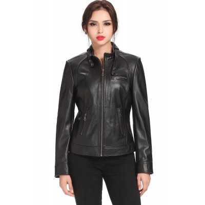 Laverapelle Women's Genuine Lambskin Leather Jacket (Racer Jacket) - 1721021