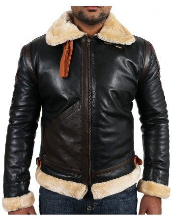 Laverapelle Men's Genuine Lambskin Leather Jacket (Aviator Jacket) - 1701022
