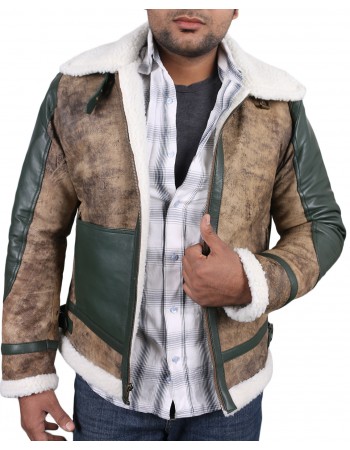 Laverapelle Men's Genuine Lambskin Leather Jacket (Aviator Jacket) - 1701023