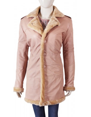 Laverapelle Women's Genuine Lambskin Leather Coat (Shearling Coat) - 1722025
