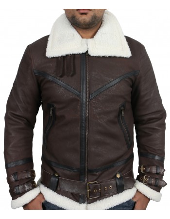 Laverapelle Men's Genuine Lambskin Leather Jacket (Aviator Jacket) - 1701030